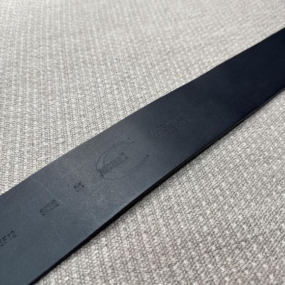 Vintage Just Cavalli 90s black leather belt statement buckle gems rhinestones - Picture 7 of 8